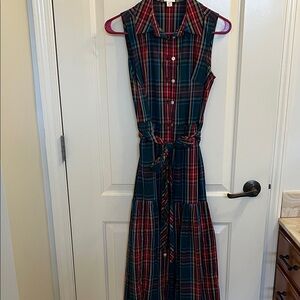 J. Crew cotton plaid dress